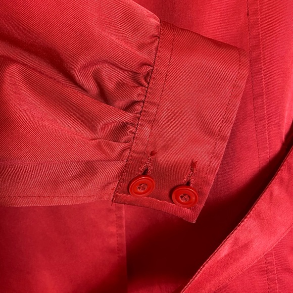 Vintage DKNY Adorable Red Trench Coat - Picture 3 of 8